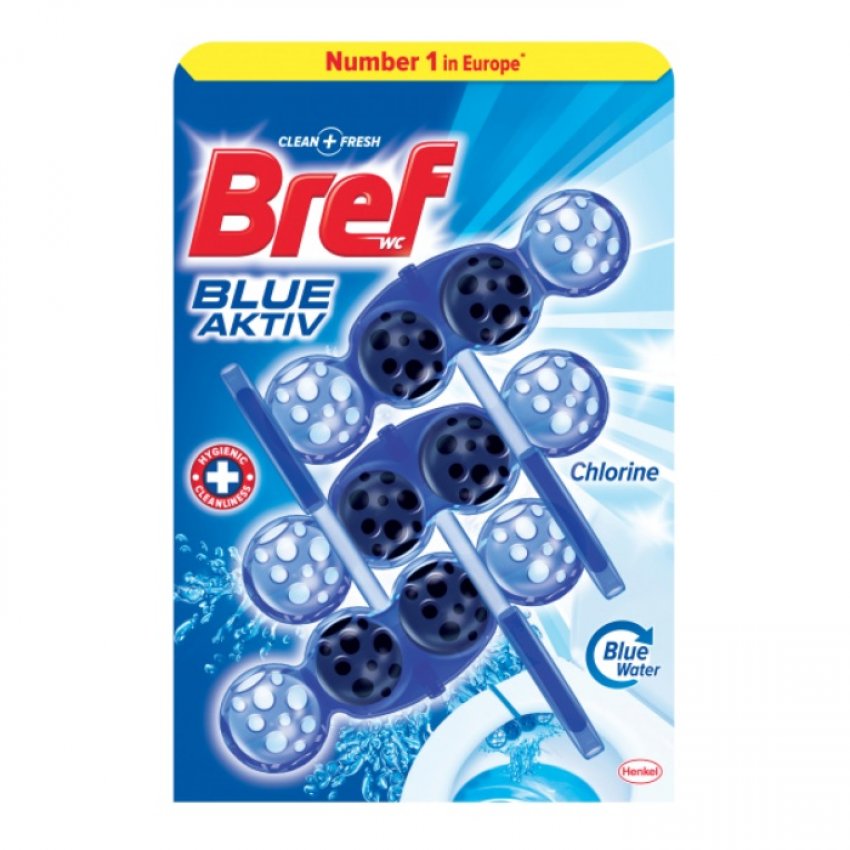 BREF BLUE ACTIV WC BLOK 3X50G CHLORINE