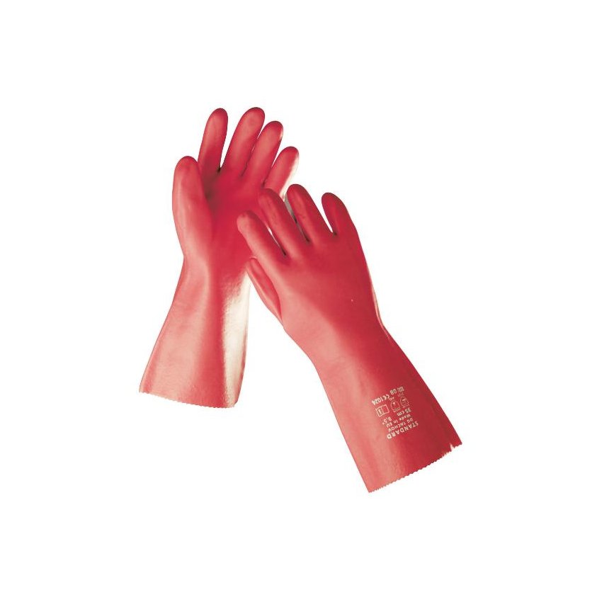 RUKAVICE STANDARD PVC ČERVENÉ 9