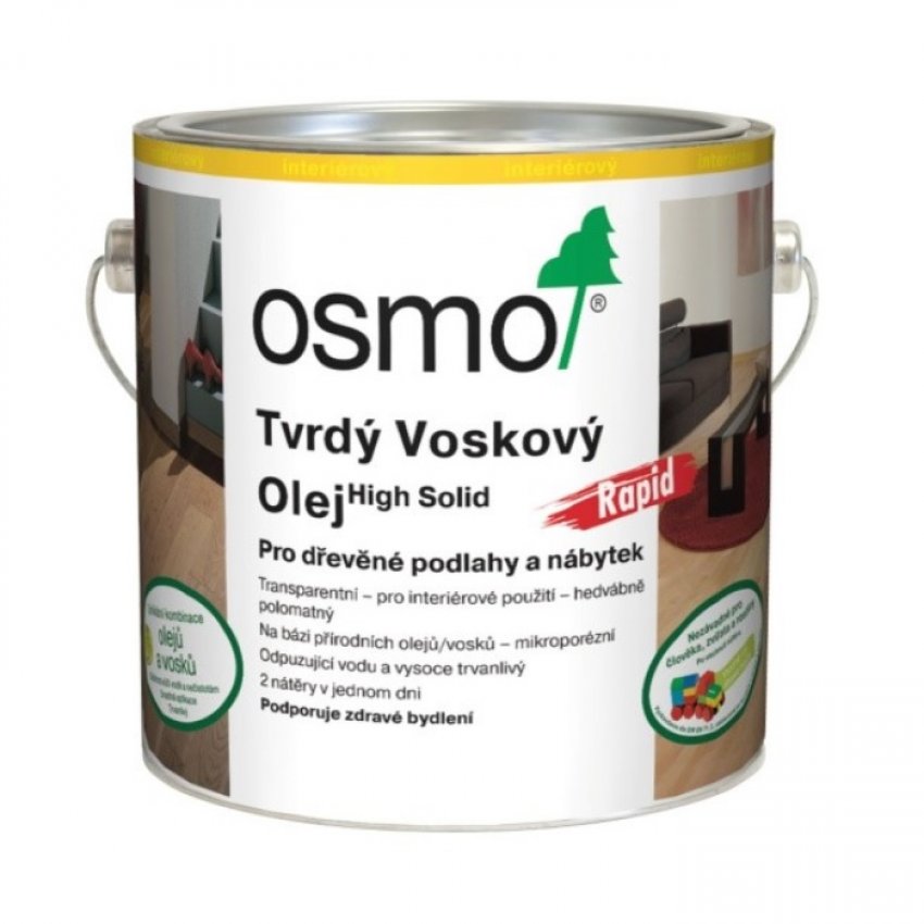 OSMO Tvrdý vosk.olej 3262 /0.75l/ RAPID MAT