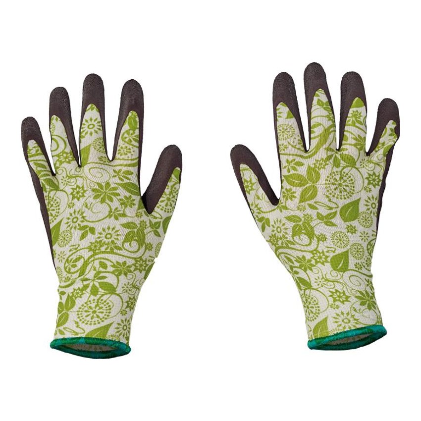 RUKAVICE PINTAIL NYLON LATEX HNĚDÁ/ZELENÁ 9