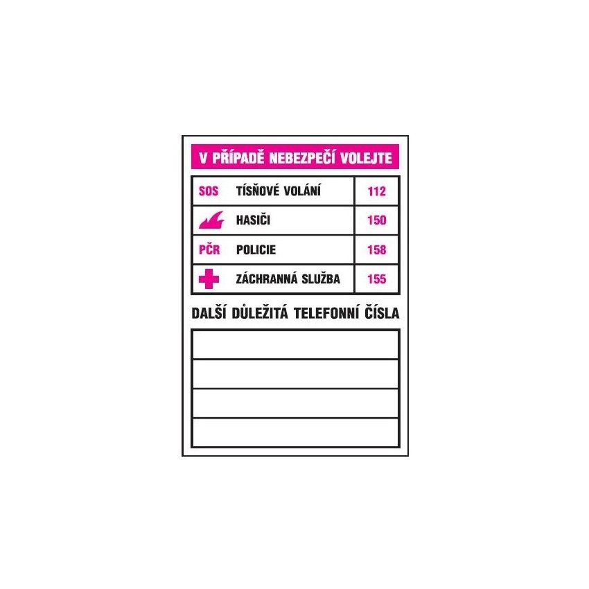 TABULKA V NEBEZPEČÍ VOLEJTE 71868