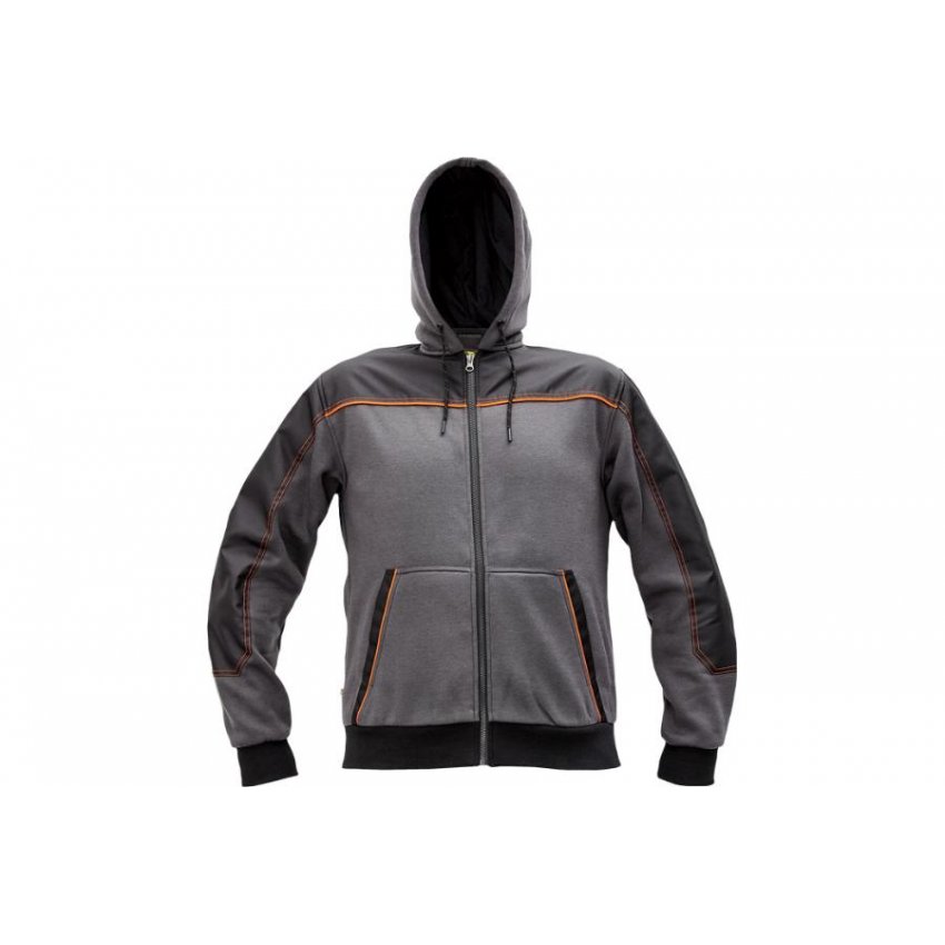 MIKINA CREMORNE S KAPUCÍ ŠEDÁ