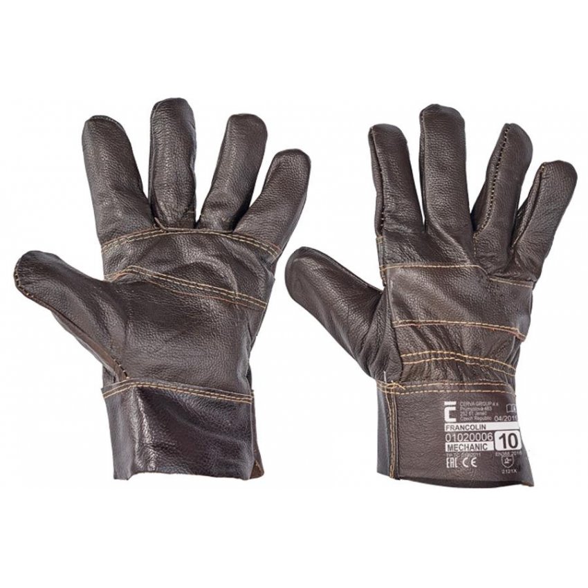 RUKAVICE FRANCOLIN CELOKOŽ. NÁBYT. 10