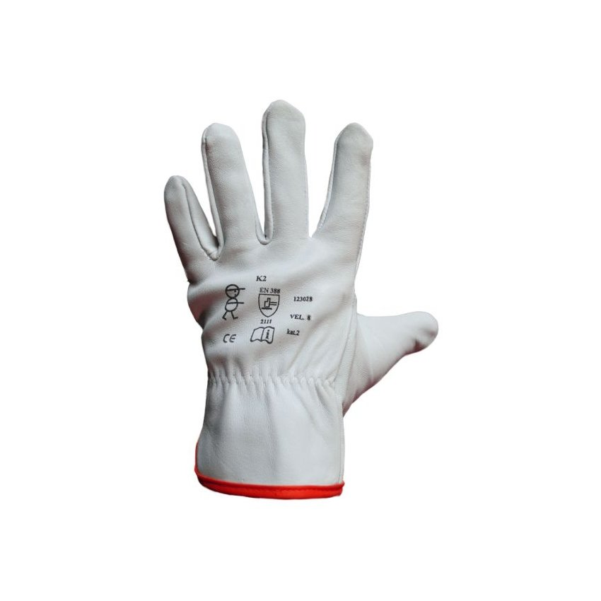 RUKAVICE K2 CELOKOŽ. LÍC. KOZ. 10 123030