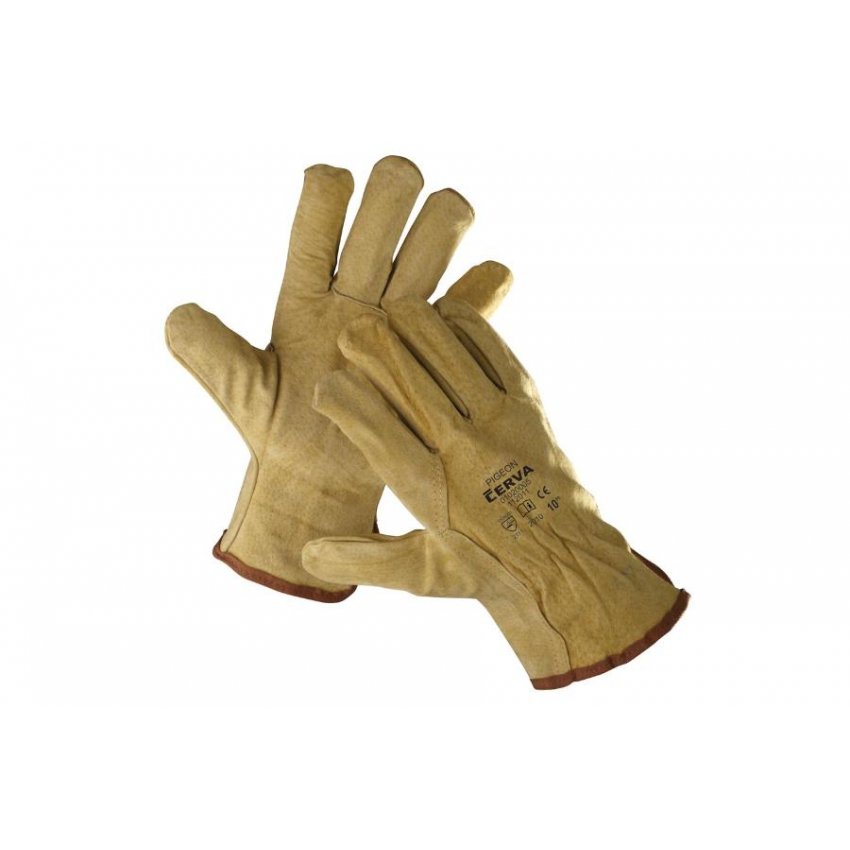 RUKAVICE PIGEON CELOKOŽ. VEPŘ. ŠTÍP. 10