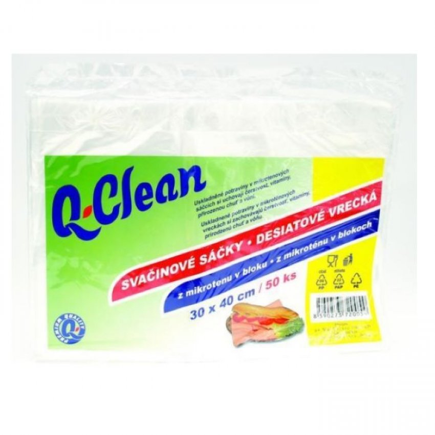 MIKR. SÁČKY SVAČINOVÉ 30X40CM 50KS Q CLEAN