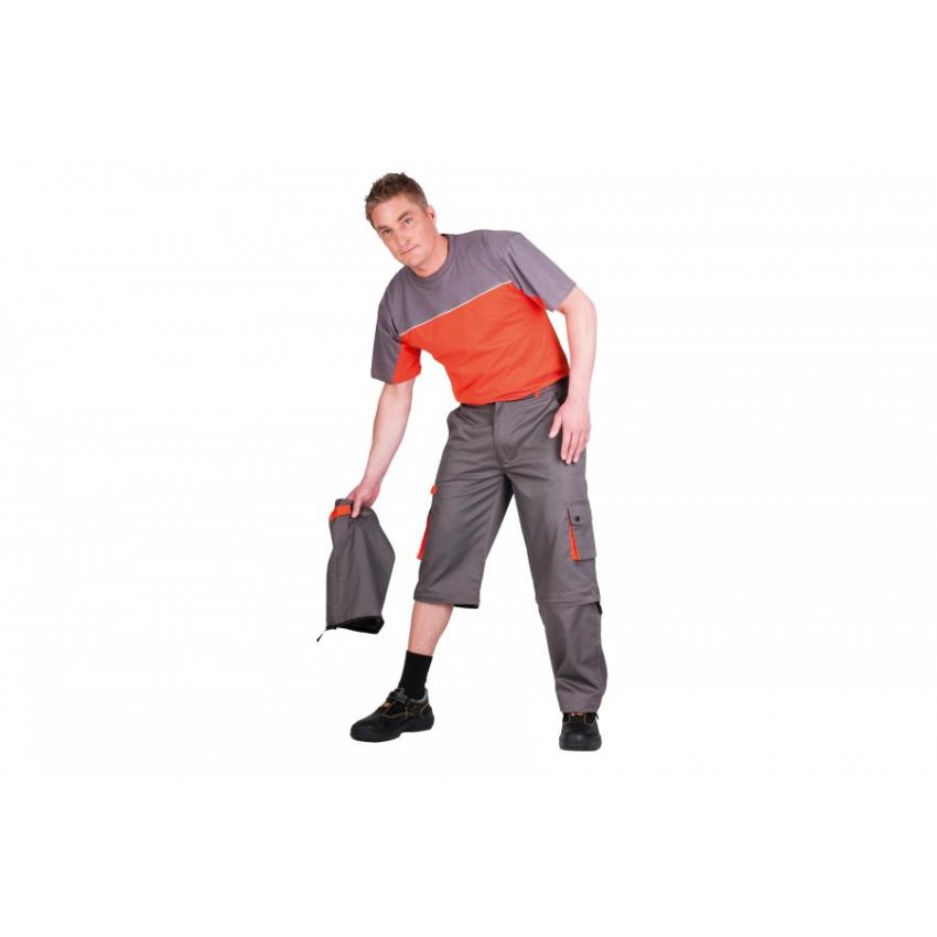 KALHOTY PAS DESMAN 2v1 ŠEDÁ/ORANŽOVÁ