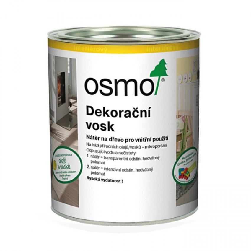 OSMO Dekorační vosk trans. hedvábně šedý 3119 /0.75l/