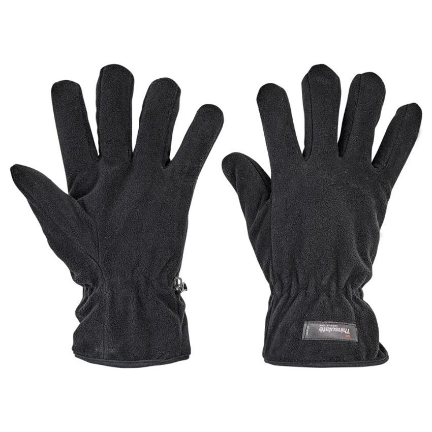 RUKAVICE MYNAH FLEECE ZIMNÍ ČERNÉ 8