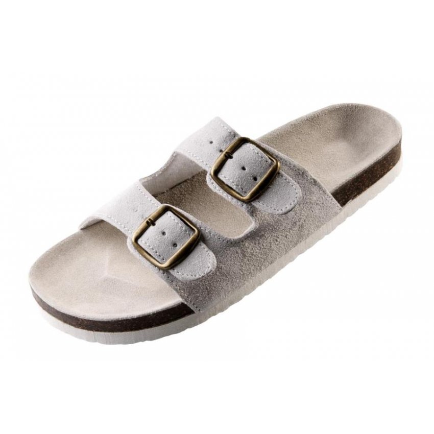 PANTOFLE PUDU KORKOVÉ BÍLÉ