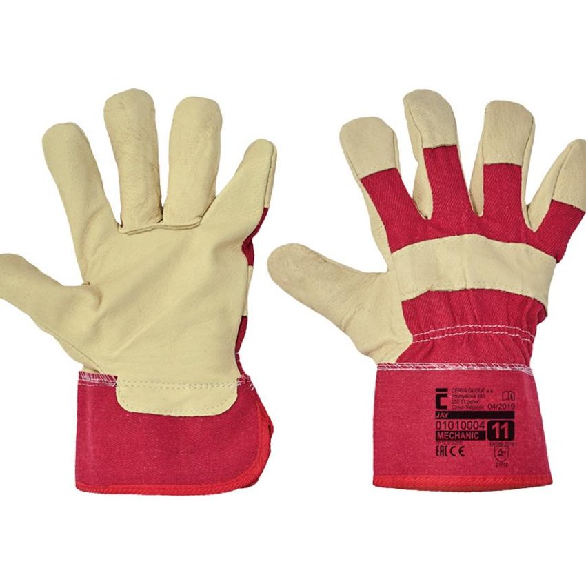 RUKAVICE JAY KOMB. ČERVENÁ 11