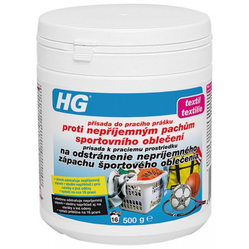 HG PŘÍSADA DO PR. PRÁŠKU NA SPORT. OBLEČENÍ 500G