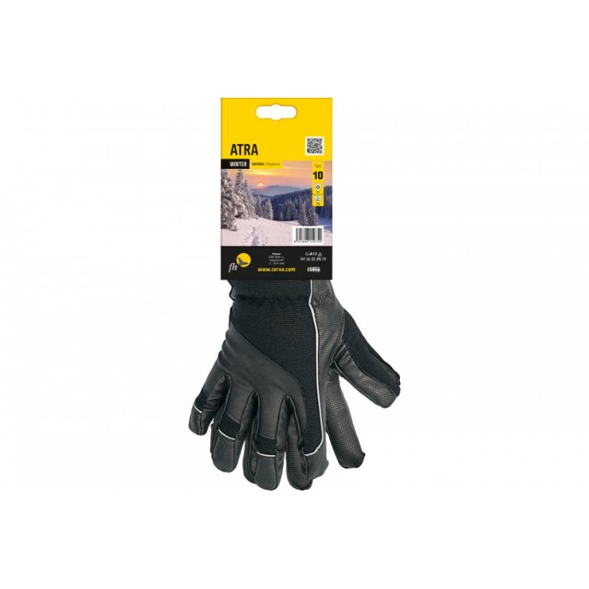 RUKAVICE ATRA KOMB. ZIMNÍ ČERNÉ 10