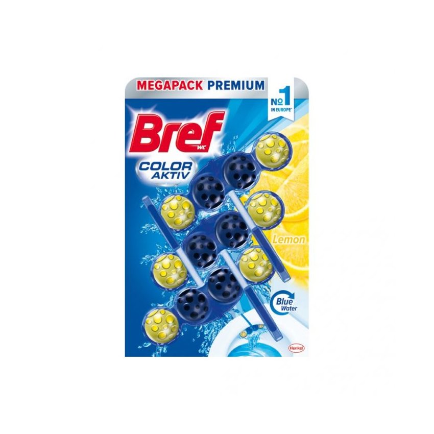 BREF BLUE ACTIV WC BLOK 3X50G LEMON