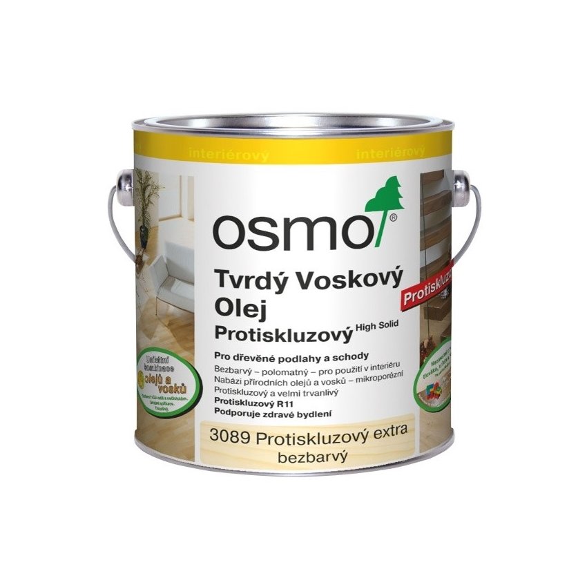 OSMO Tvrdý vosk.olej 3089 /0.75l/ PROTISKLUZ EXTRA
