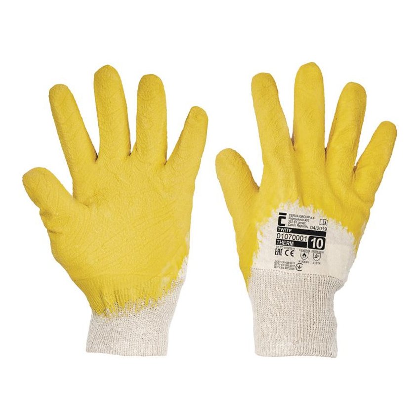 RUKAVICE TWITE MÁČENÉ LATEX 10