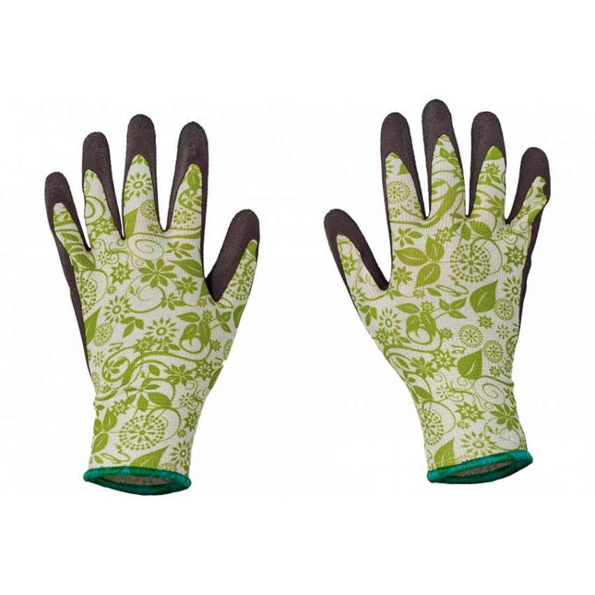 RUKAVICE PINTAIL NYLON LATEX HNĚDÁ/ZELENÁ 9