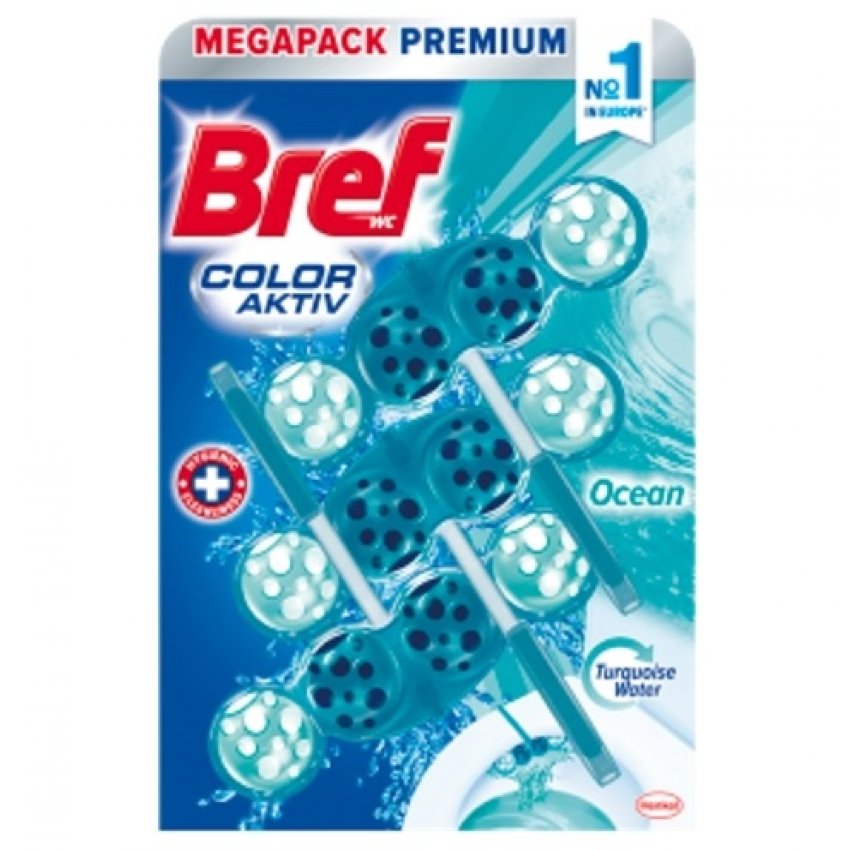 BREF POWER ACTIV WC BLOK OCEAN TURQUISE 3X50G