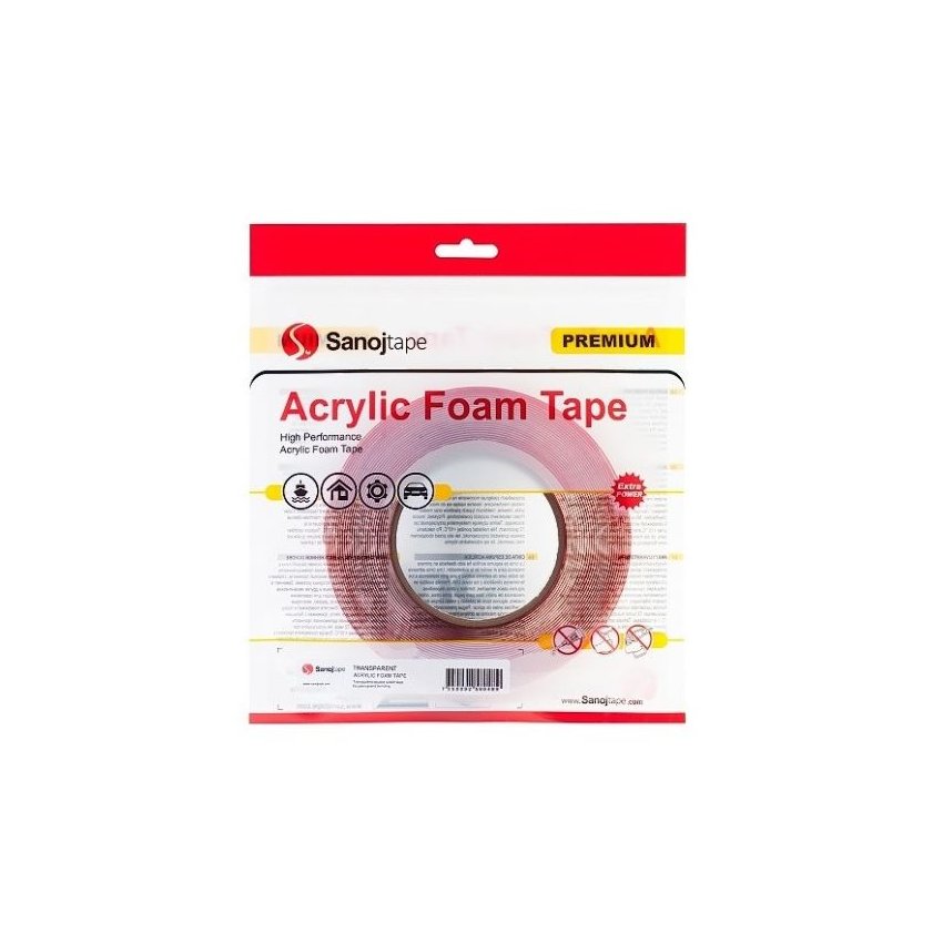 Oboustr. průhledná pěnová páska 12mmx10m 3102