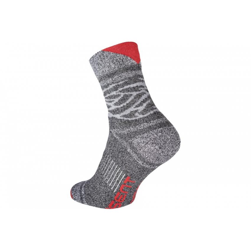 PONOŽKY OWAKA ŠEDÁ/ČERVENÁ