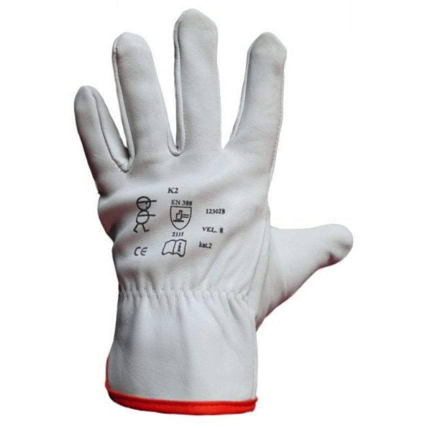 RUKAVICE K2 CELOKOŽ. LÍC. KOZ. 11 123031
