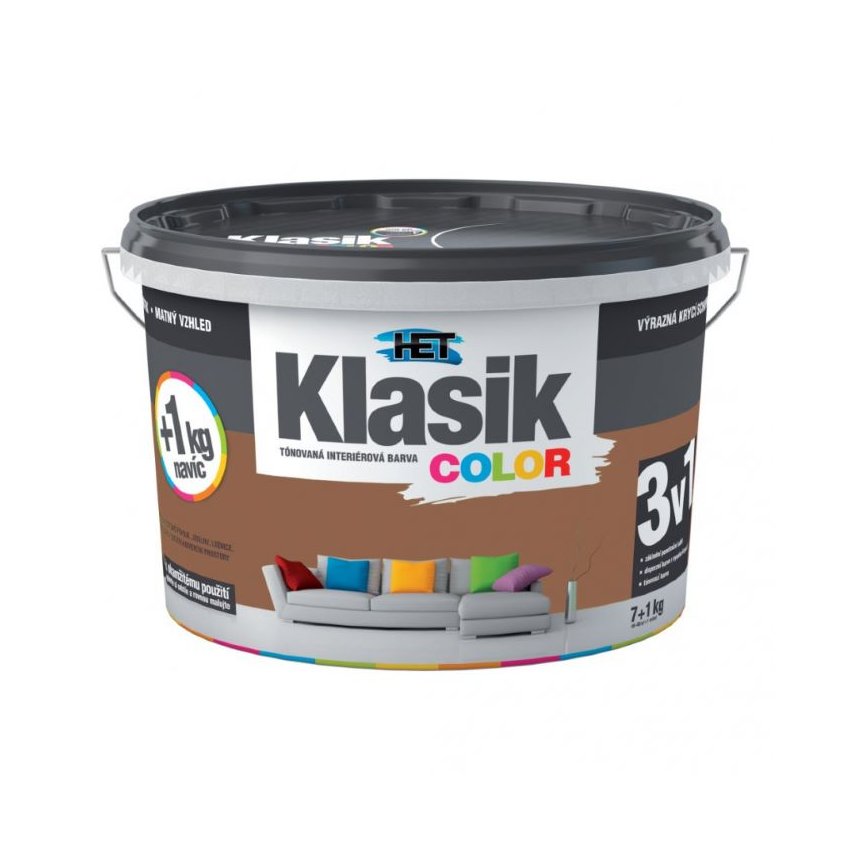 Klasik Color 0277 hnědý čokoládový (7+1)