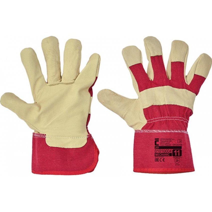 RUKAVICE JAY KOMB. ČERVENÁ 11