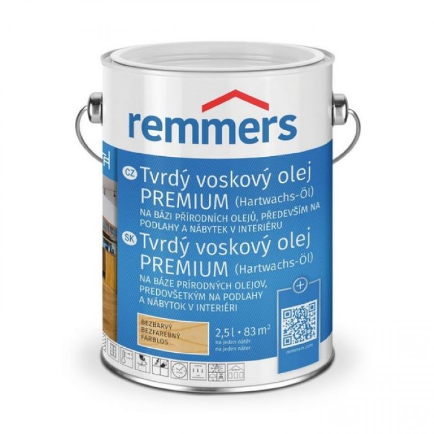 REMMERS-Tvrdý voskový olej PREMIUM 0.75l eiche rust
