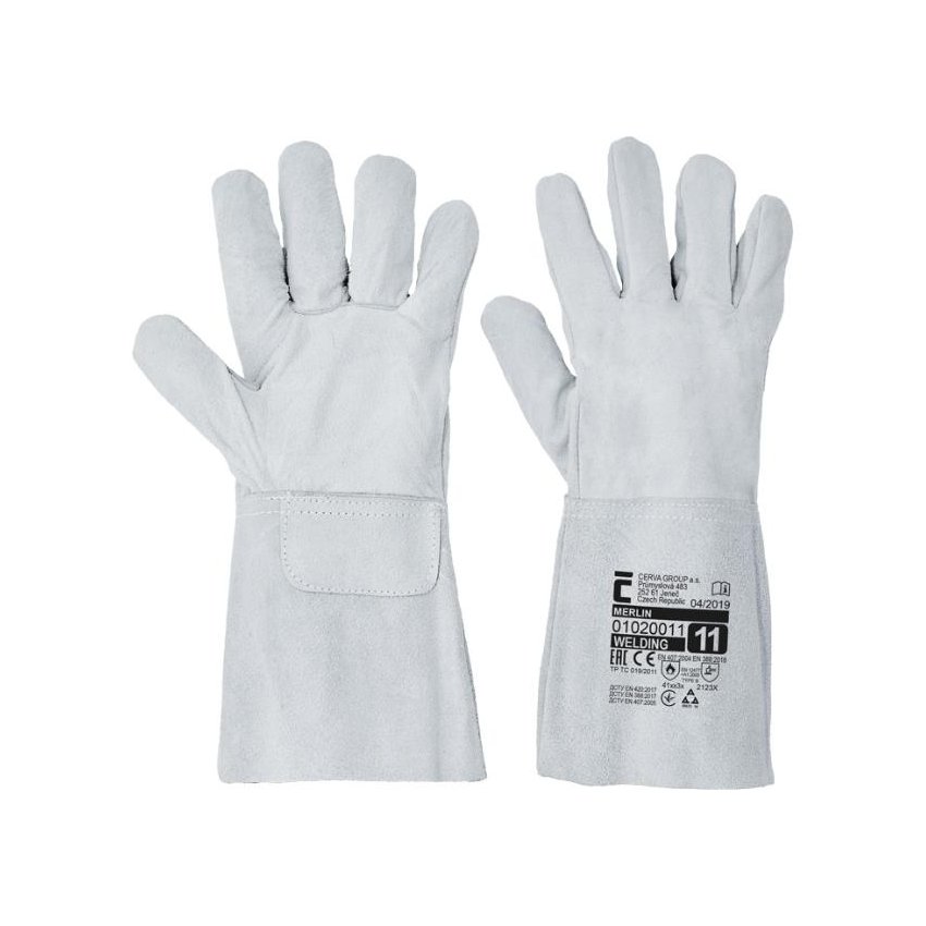 RUKAVICE MERLIN CELOKOŽ. HOV. ŠTÍP. 11