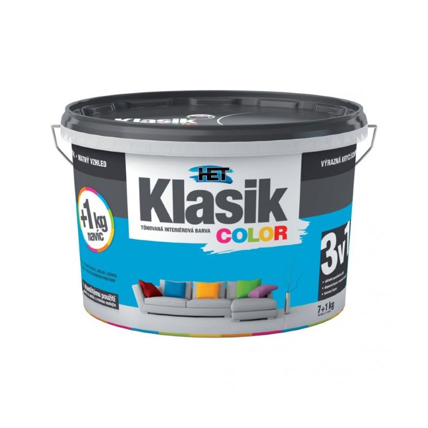 Klasik Color 0417 modrý azurový (7+1)