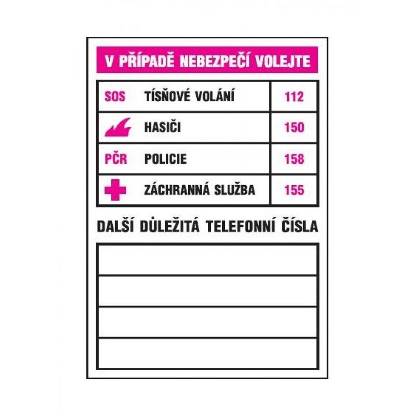 TABULKA V NEBEZPEČÍ VOLEJTE 71868