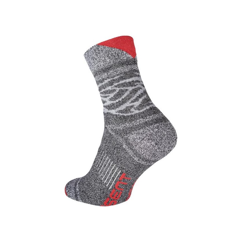 PONOŽKY OWAKA ŠEDÁ/ČERVENÁ