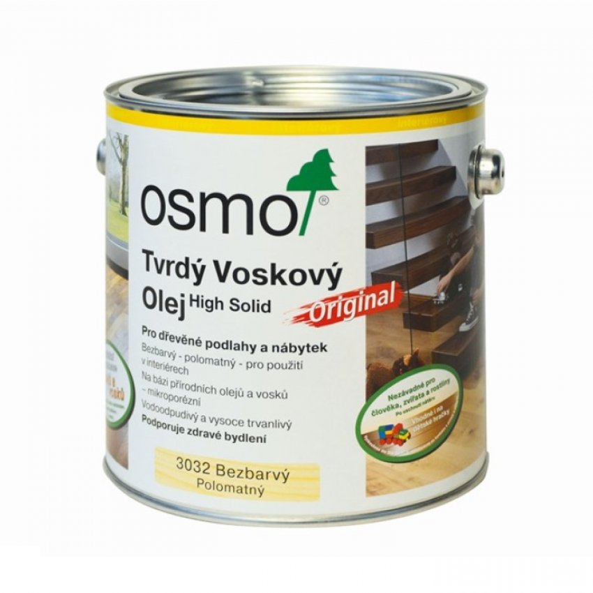OSMO Tvrdý vosk.olej 3032 bezbarvý /2.5l/