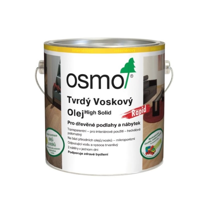 OSMO Tvrdý vosk.olej 3262 /0.75l/ RAPID MAT