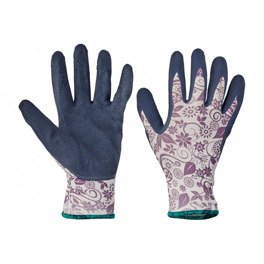 RUKAVICE PINTAIL NYLON LATEX NAVY/FIALOVÁ 9