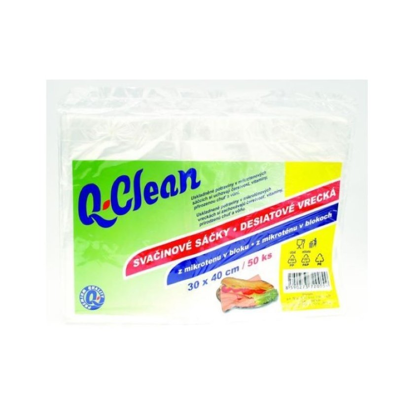 MIKR. SÁČKY SVAČINOVÉ 30X40CM 50KS Q CLEAN