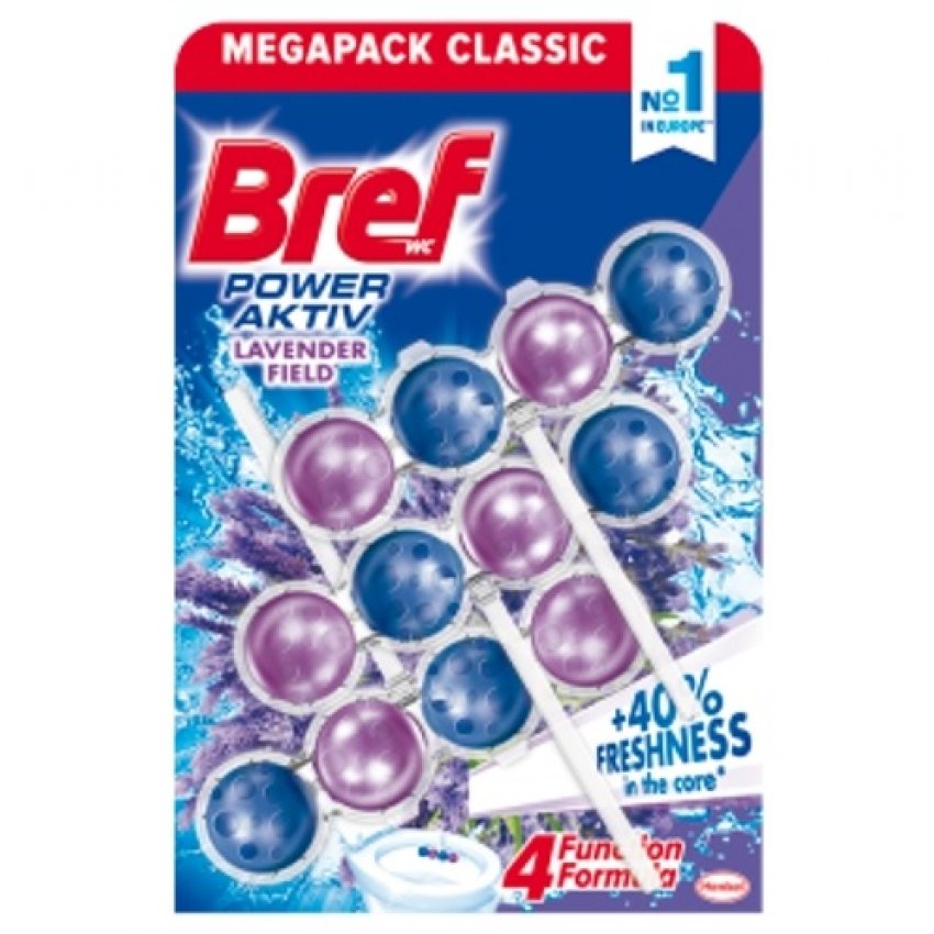 BREF POWER ACTIV WC BLOK LAVENDER 3X50G